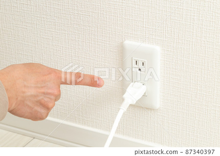 Outlet and hand sign 87340397