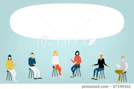 Image of diversity, people to discuss 87340502