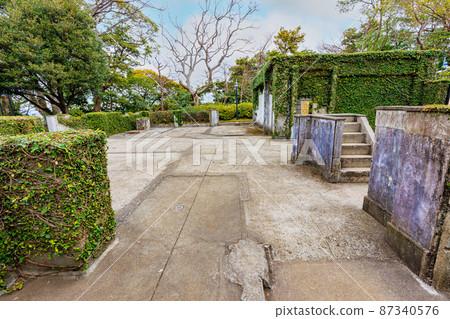 Harbor View Park in Yamate-cho, Naka-ku, Yokohama, Kanagawa Prefecture, the remains of the former French Consulate's official residence on Mt. France 87340576