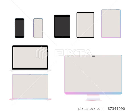例證套個人計算機和智能手機 87341990