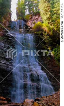 Girls hair Waterfall in Jeti-Oguz valley, Kyrgyzstan 87343146