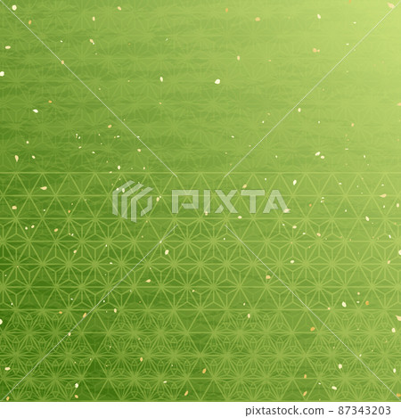Green Japanese pattern illustration like matcha 87343203