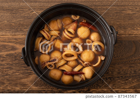 Simmered squid and taro Simmered squid and taro 87343567