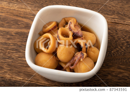 Simmered squid and taro Simmered squid and taro 87343591
