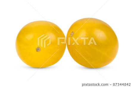 Yellow cherry Tomatoes isolated on white Yellow cherry Tomatoes isolated on white 87344842