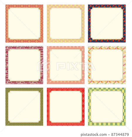 Japanese style Japanese pattern background 87344879