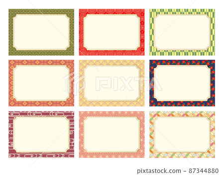 Japanese style Japanese pattern background 87344880