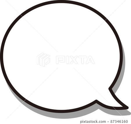 簡單的語音氣泡插圖素材 簡單的語音氣泡插圖素材 87346160