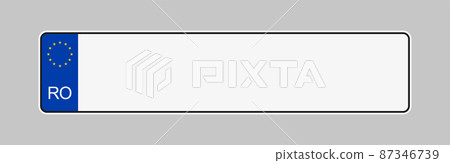 Car license plate of Romania vector template Car license plate of Romania vector template 87346739