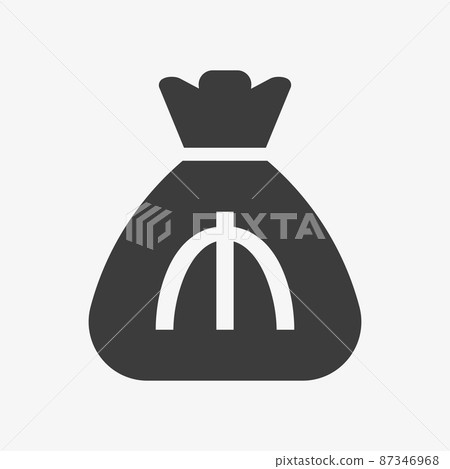 Manat icon. Sack with currency of Azerbaijan 87346968