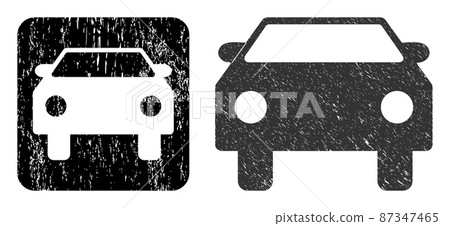 Scratched Car Carved Stamp 87347465