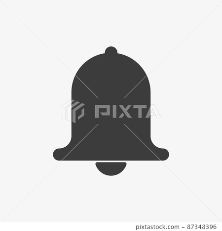 Bell icon on white background. Notification sign Bell icon on white background. Notification sign 87348396