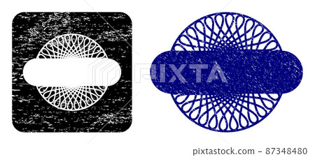 Grunge Guilloche Stamp Template Subtracted Stamp Seal 87348480