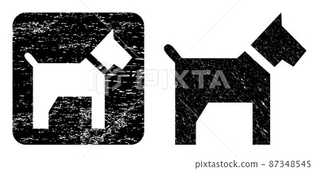 Distress Dog Subtracted Badge 87348545