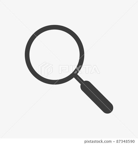 Magnifying glass vector icon on white background Magnifying glass vector icon on white background 87348590