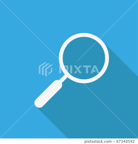 Magnifying glass vector icon on white background 87348592