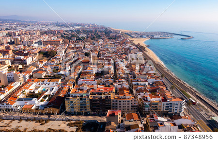Aerial photo of Premia de Mar, Catalonia, Spain Aerial photo of Premia de Mar, Catalonia, Spain 87348956