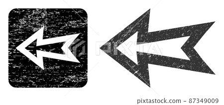 Textured Arrow Left Hole Seal Textured Arrow Left Hole Seal 87349009