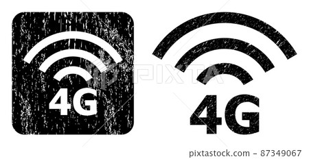 Textured 4G Radio Source Stencil Badge Textured 4G Radio Source Stencil Badge 87349067
