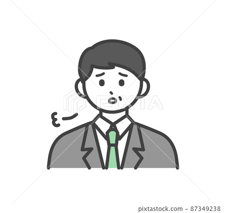 男性員工感嘆的插圖素材 男性員工感嘆的插圖素材 87349238