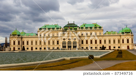 View of the Belvedere Palace in Vienna 87349716