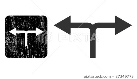 Scratched Bifurcation Arrows Left Right Hole Watermark Scratched Bifurcation Arrows Left Right Hole Watermark 87349772