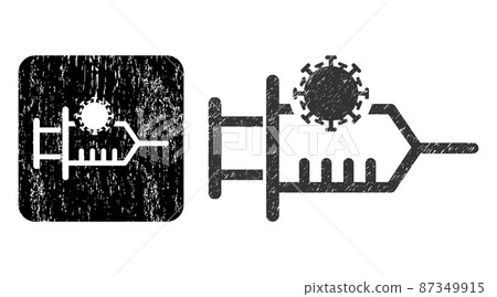 Grunge Virus Inoculation Subtracted Stamp Seal 87349915