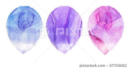 酒精水墨藝術花瓣花 87350082