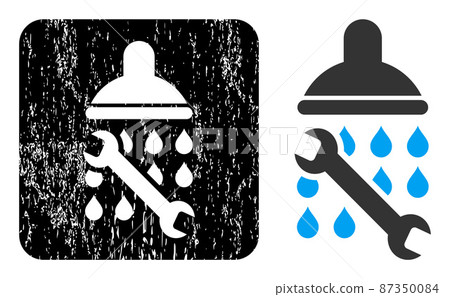 Scratched Shower Plumbing Subtracted Badge Scratched Shower Plumbing Subtracted Badge 87350084