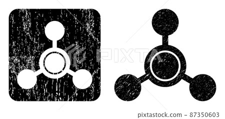 Scratched Methane Molecule Subtracted Seal Scratched Methane Molecule Subtracted Seal 87350603