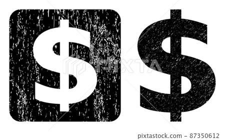 Rubber Dollar Symbol Subtracted Badge 87350612