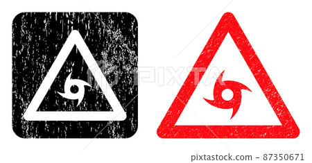 Grunge Hurricane Warning Subtracted Watermark 87350671