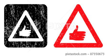 Rubber Thumb up Warning Hole Imprint 87350673