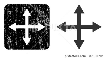 Rubber Expand Arrows Subtracted Stamp 87350704