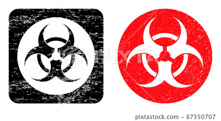 Scratched Bio-Hazard Hole Imprint 87350707
