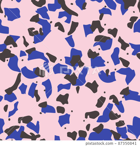 Geometric shapes with irregular borders. Abstract seamless pattern. Flat cut out paper style design. Geometric shapes with irregular borders. Abstract seamless pattern. Flat cut out paper style design. 87350841