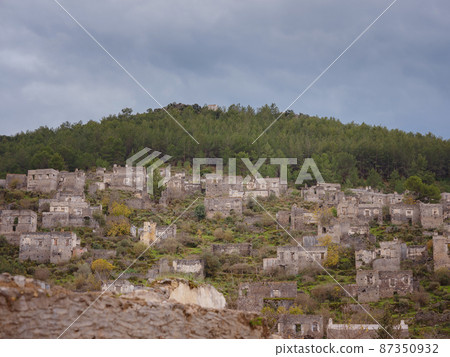 Abandoned village Kayakoy ghost town in Fethiye Izmir Turkey Abandoned village Kayakoy ghost town in Fethiye Izmir Turkey 87350932