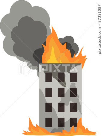 Urban warfare disaster air strike terrorism explosion war illustration material vector Urban warfare disaster air strike terrorism explosion war illustration material vector 87351087