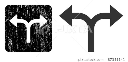 Scratched Bifurcation Arrows Left Right Stencil Badge Scratched Bifurcation Arrows Left Right Stencil Badge 87351141