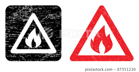 Scratched Fire Warning Hole Imprint Scratched Fire Warning Hole Imprint 87351230