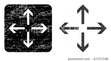 Rubber Expand Arrows Subtracted Imprint 87351596