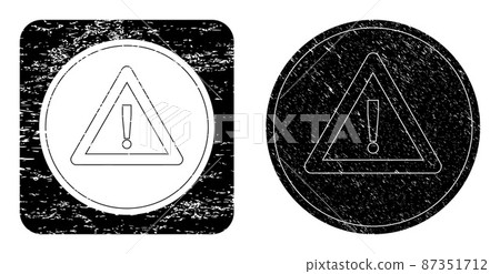 Scratched Warning Sign Hole Stamp Scratched Warning Sign Hole Stamp 87351712