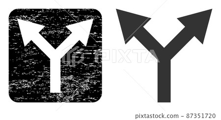Scratched Bifurcation Arrow Up Hole Stamp Seal Scratched Bifurcation Arrow Up Hole Stamp Seal 87351720