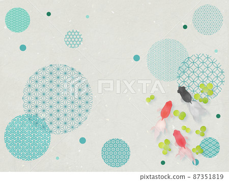 日本圖案背景材料金魚舀 日本圖案背景材料金魚舀 87351819