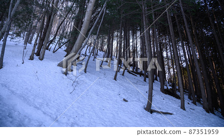 A dim snowy mountain / distress lost image 87351959
