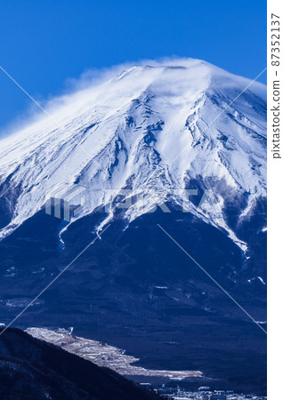 （山梨縣）從高川山看冬天富士山的壯麗景色 87352137