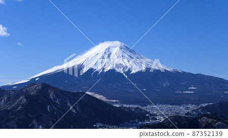 （山梨縣）從高川山看冬天富士山的壯麗景色 87352139