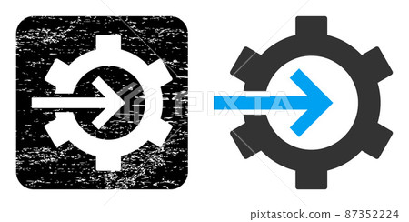 Textured Cog Integration Subtracted Stamp Seal Textured Cog Integration Subtracted Stamp Seal 87352224