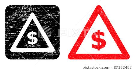 Scratched Dollar Warning Subtracted Badge 87352492