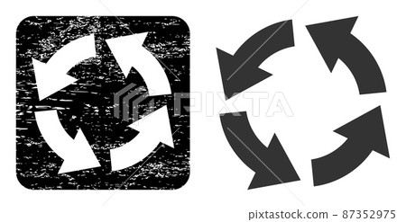 Grunge Circulation Stencil Imprint 87352975